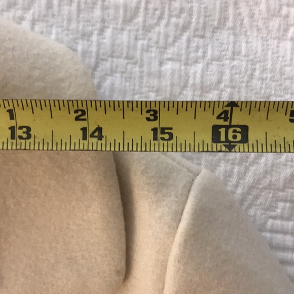 Banana Republic Cream Ivory Wool Double Breasted Women's Coat Size L - Picture 13 of 16